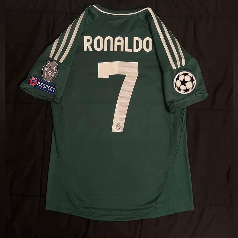 Ronaldo #7 Real Madrid UCL Green 2012/2013 Retro soccer jersey